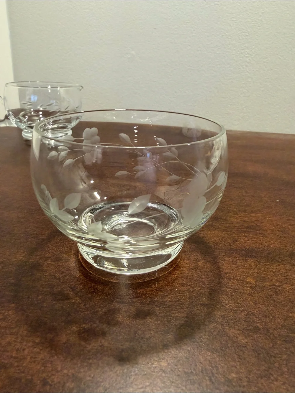 Princess House Crystal Stacking Sugar & Creamer, no lid.